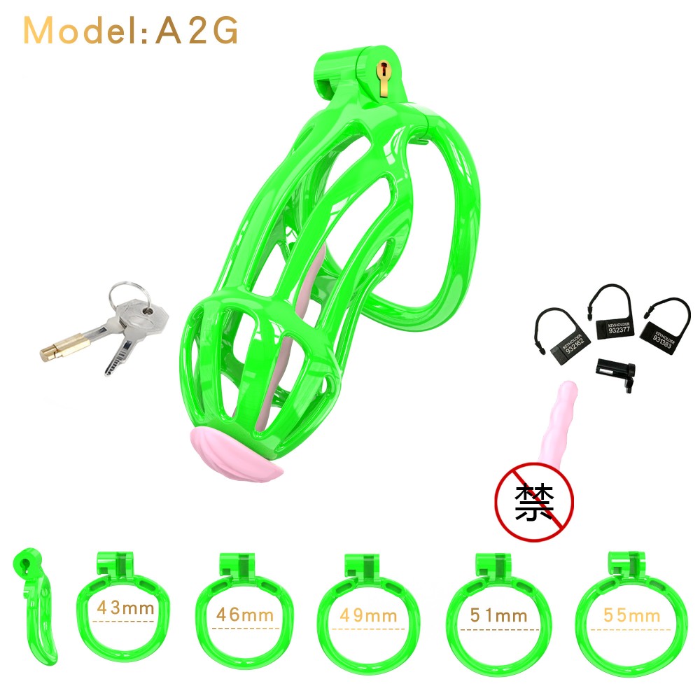 3D Printed Male Chastity Cage – Lightweight Penis Lock with 5 Rings for Erection Control & Bondage Fun