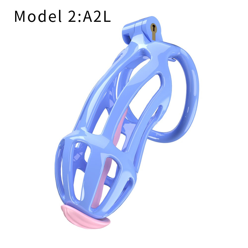 3D Printed Male Chastity Cage – Lightweight Penis Lock with 5 Rings for Erection Control & Bondage Fun