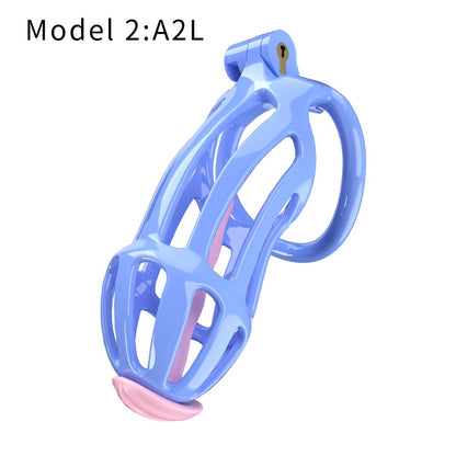 3D Printed Male Chastity Cage – Lightweight Penis Lock with 5 Rings for Erection Control & Bondage Fun