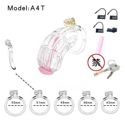 Honeycomb Obedient Chastity Cage – Lightweight Resin, 5 Ring Sizes & Built-in Lock