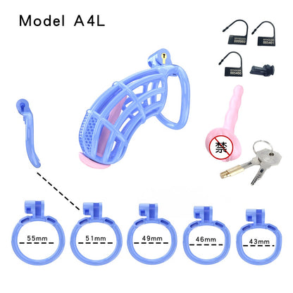 Honeycomb Obedient Chastity Cage – Lightweight Resin, 5 Ring Sizes & Built-in Lock