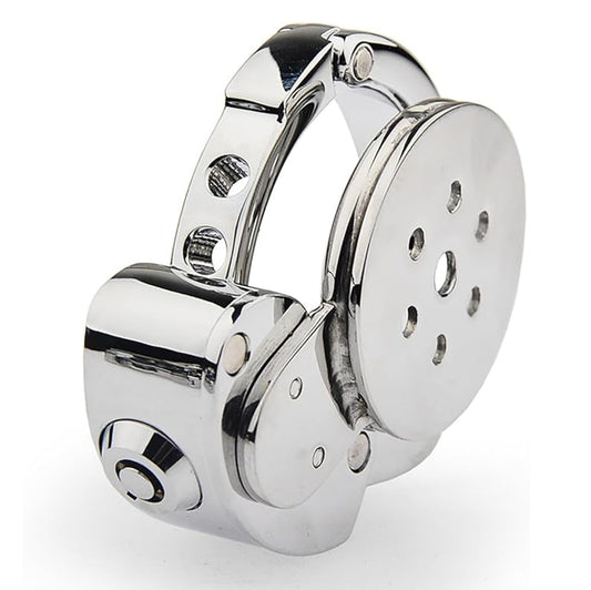 Medical-Grade Stainless Steel Male Chastity Cage | 6-Level Adjustable Cock Cage (32–50mm) | Adult BDSM Sex Toy for Chastity & Bondage Play