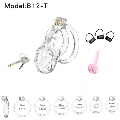 Soft Cobra Chastity Cage Set – Flexible Silicone Cobra Cage with 6 Rings & Lock System
