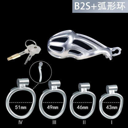 3D Printed Male Chastity Cage – Lightweight Penis Lock with 5 Rings for Erection Control & Bondage Fun