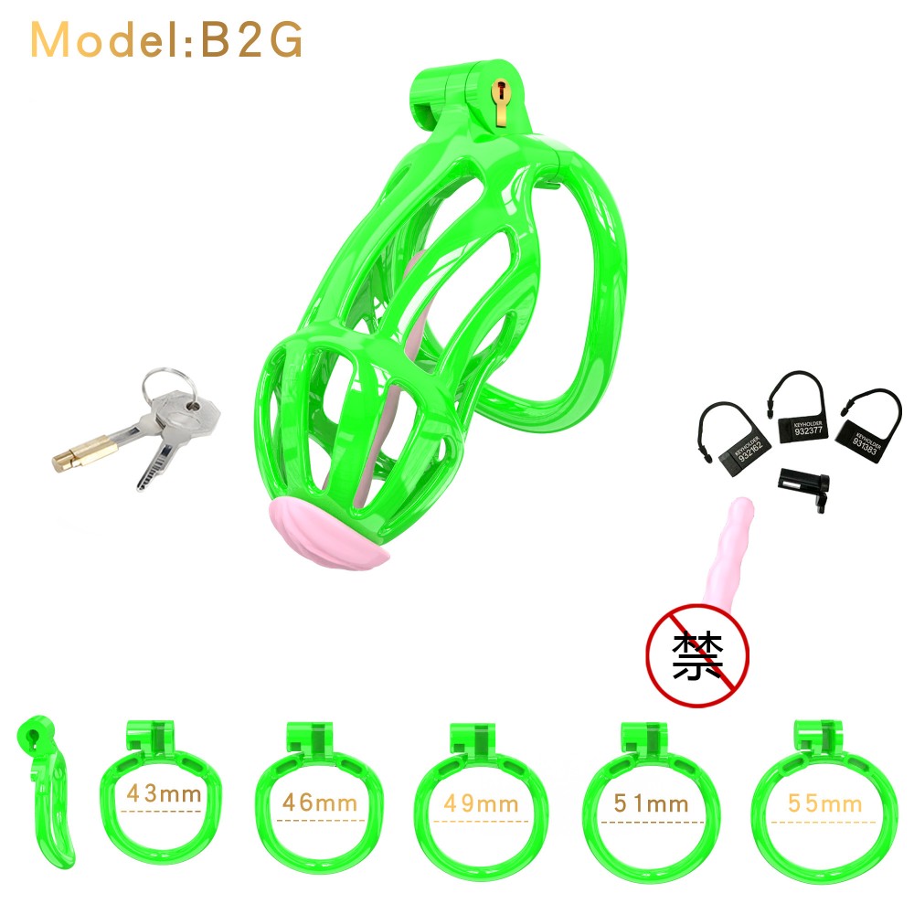 3D Printed Male Chastity Cage – Lightweight Penis Lock with 5 Rings for Erection Control & Bondage Fun