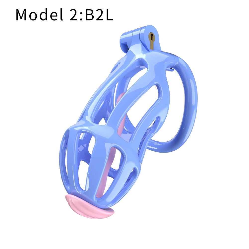3D Printed Male Chastity Cage – Lightweight Penis Lock with 5 Rings for Erection Control & Bondage Fun