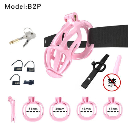 3D Printed Male Chastity Cage – Resin Lock with Strap & Perforated Ring Design for Men
