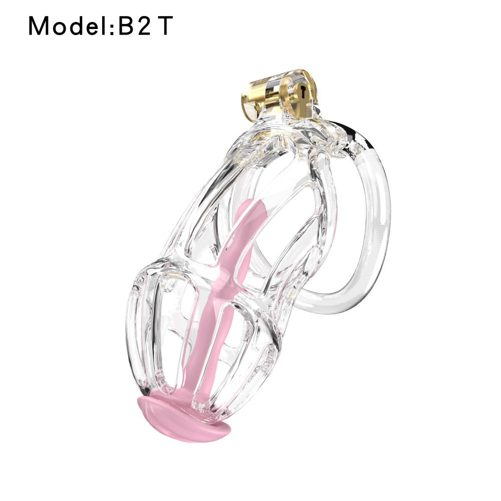 3D Printed Male Chastity Cage – Lightweight Penis Lock with 5 Rings for Erection Control & Bondage Fun