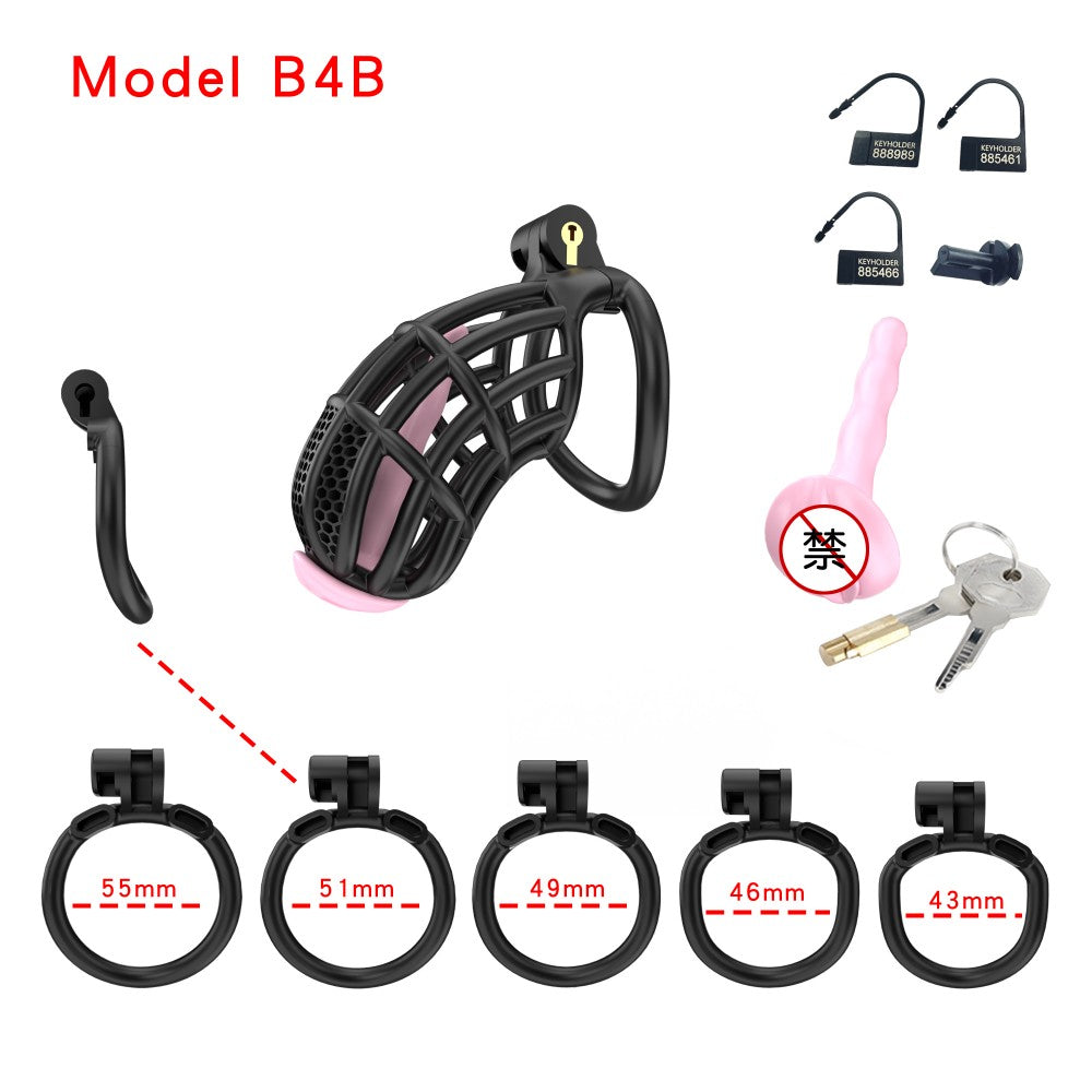 Honeycomb Obedient Chastity Cage – Lightweight Resin, 5 Ring Sizes & Built-in Lock