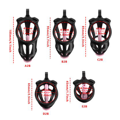 3D Printed Male Chastity Cage – Resin Lock with Strap & Perforated Ring Design for Men