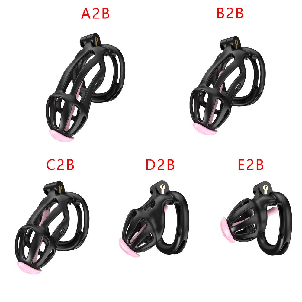 3D Printed Male Chastity Cage – Resin Lock with Strap & Perforated Ring Design for Men