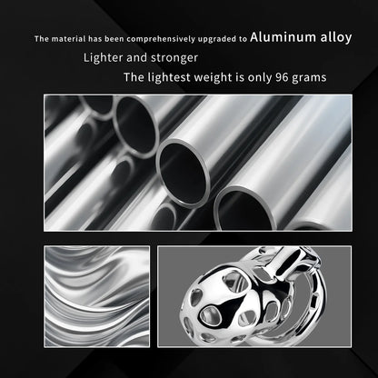 Breathable Aluminum Chastity Cage | Lightweight Mirror Polished Metal Chastity Device