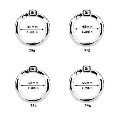 Breathable Aluminum Chastity Cage | Lightweight Mirror Polished Metal Chastity Device