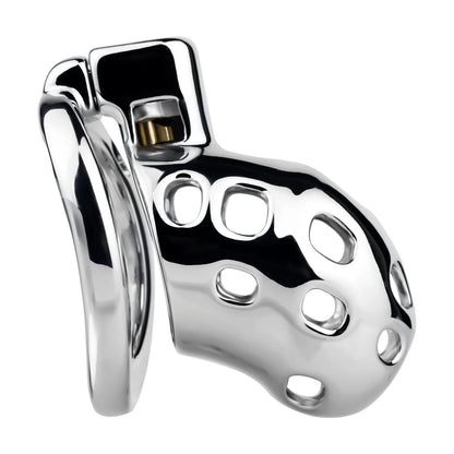 Breathable Aluminum Chastity Cage | Lightweight Mirror Polished Metal Chastity Device