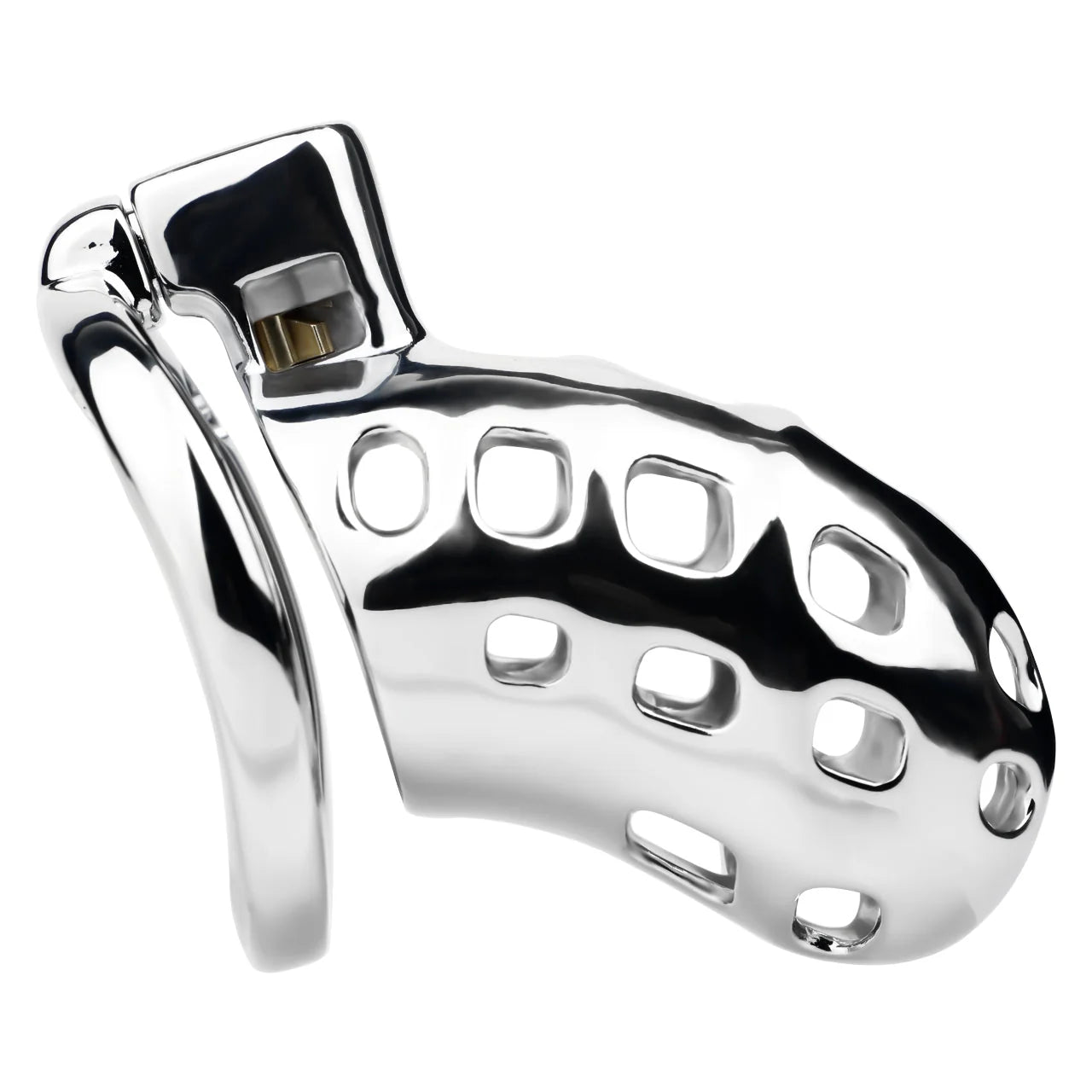 Breathable Aluminum Chastity Cage | Lightweight Mirror Polished Metal Chastity Device