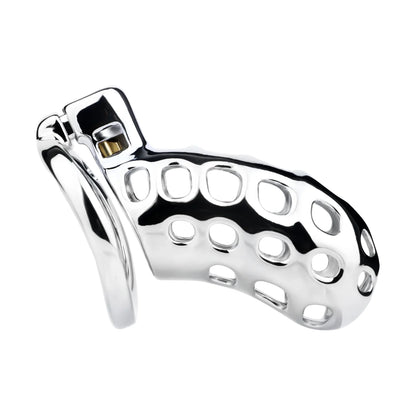 Breathable Aluminum Chastity Cage | Lightweight Mirror Polished Metal Chastity Device