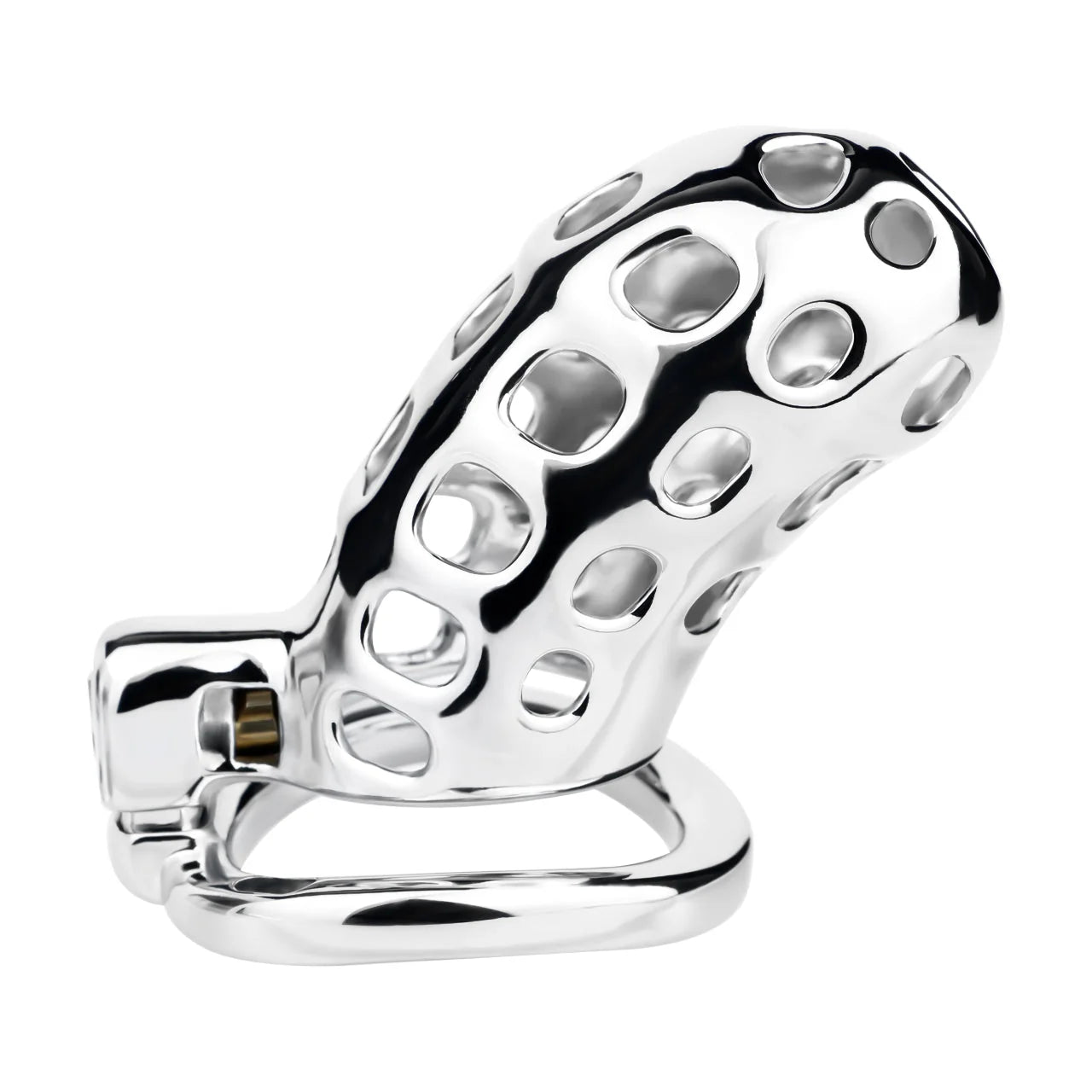 Breathable Aluminum Chastity Cage | Lightweight Mirror Polished Metal Chastity Device