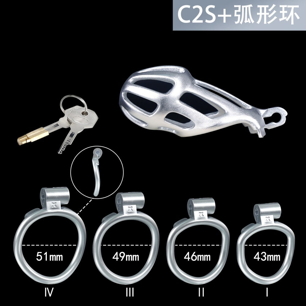 3D Printed Male Chastity Cage – Lightweight Penis Lock with 5 Rings for Erection Control & Bondage Fun