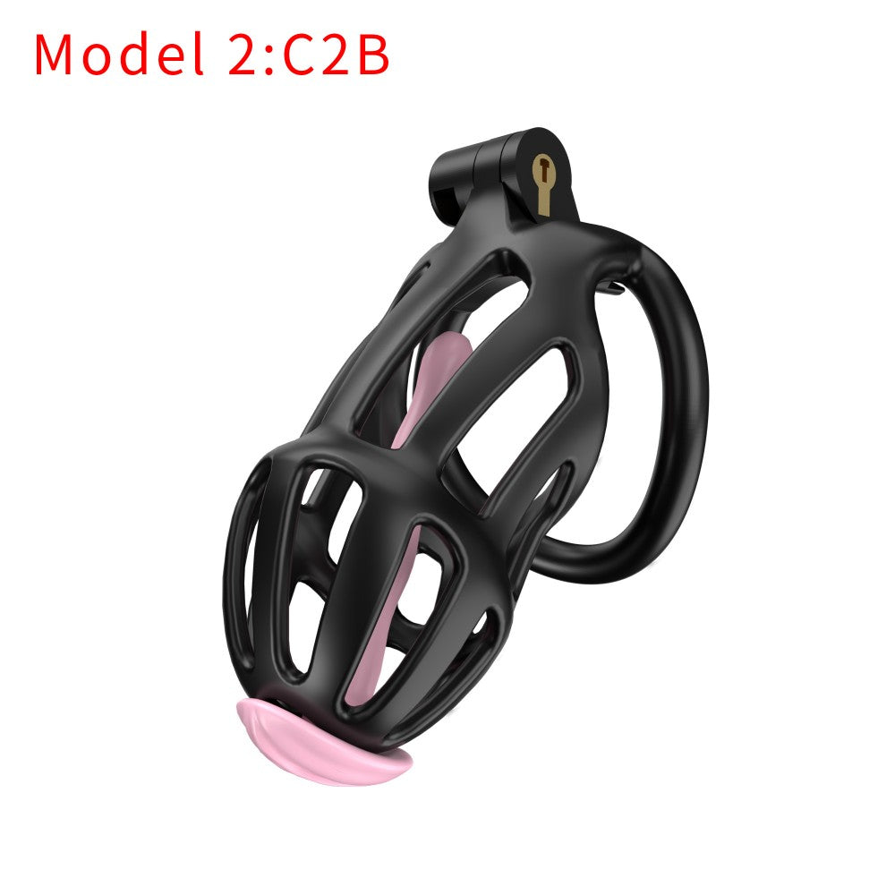 3D Printed Male Chastity Cage – Lightweight Penis Lock with 5 Rings for Erection Control & Bondage Fun