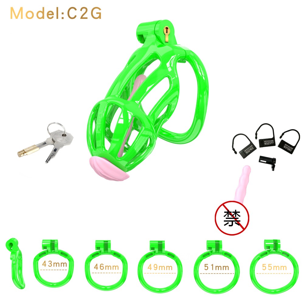 3D Printed Male Chastity Cage – Lightweight Penis Lock with 5 Rings for Erection Control & Bondage Fun