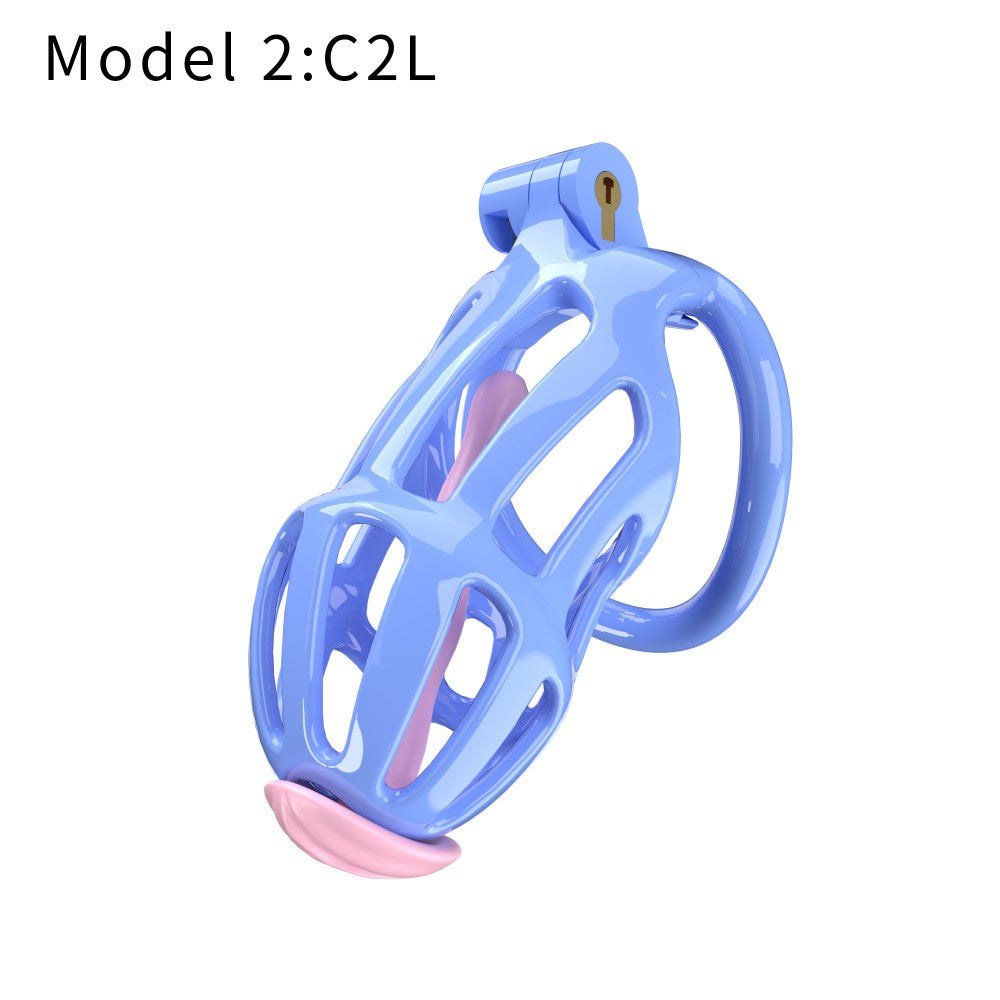 3D Printed Male Chastity Cage – Lightweight Penis Lock with 5 Rings for Erection Control & Bondage Fun