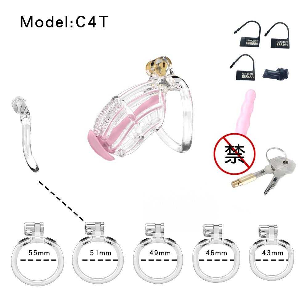 Honeycomb Obedient Chastity Cage – Lightweight Resin, 5 Ring Sizes & Built-in Lock