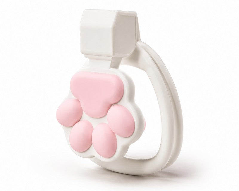 Cat Paw Silicone Flat Lock Chastity Device