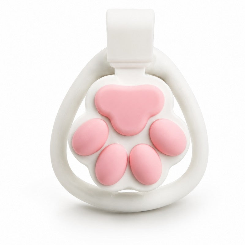 Cat Paw Silicone Flat Lock Chastity Device
