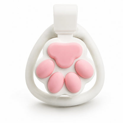 Cat Paw Silicone Flat Lock Chastity Device