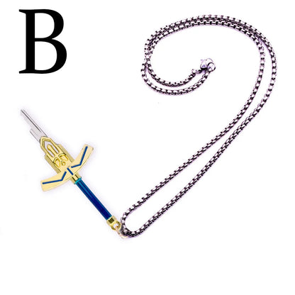 Holy Sword Key Necklace for Chastity Cages – Fantasy Anime Sword Key Accessory