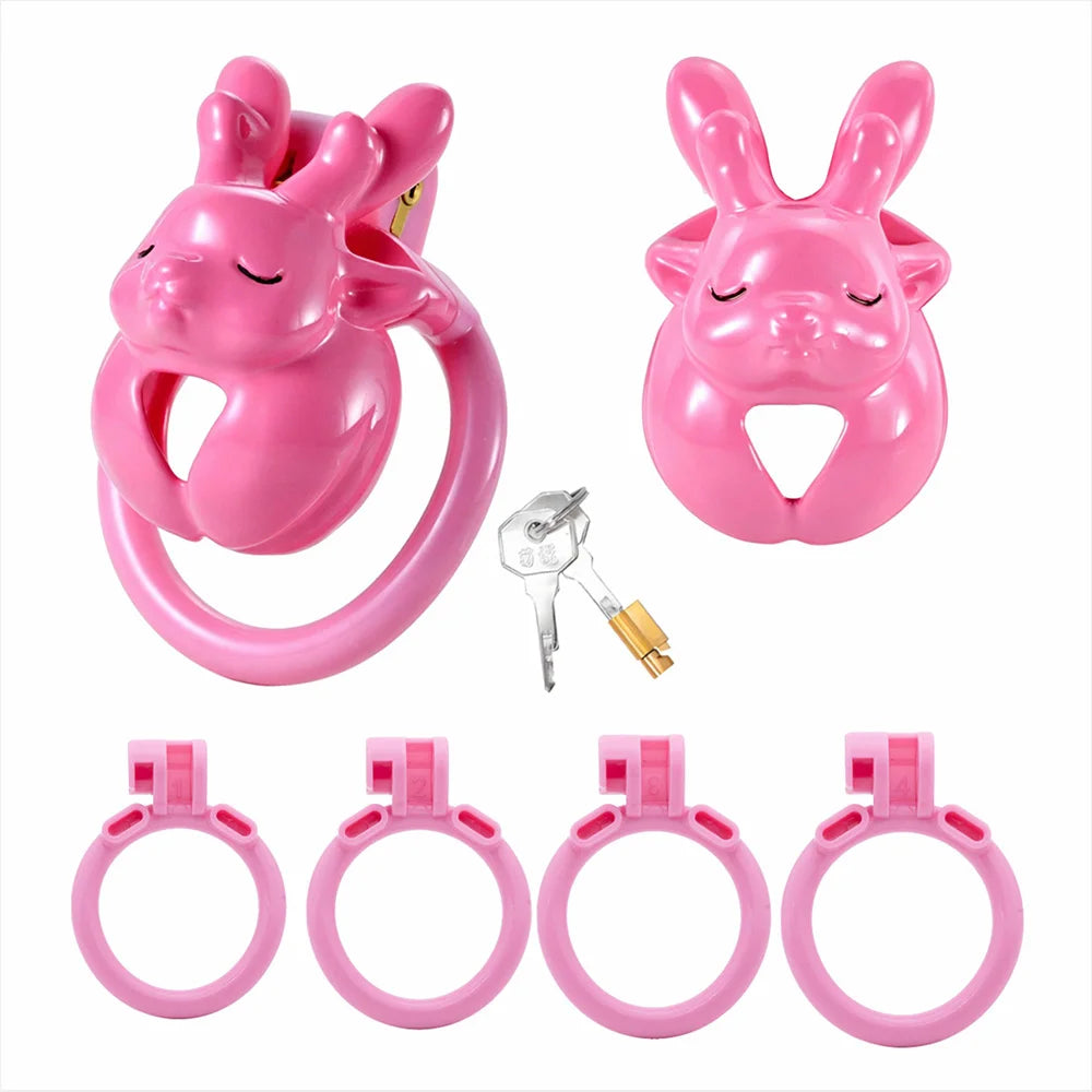 Resin Deer Chastity Cage with Waist Strap
