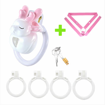Resin Deer Chastity Cage with Waist Strap