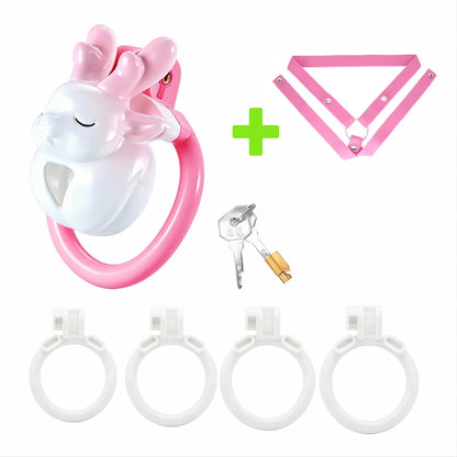 Resin Deer Chastity Cage with Waist Strap