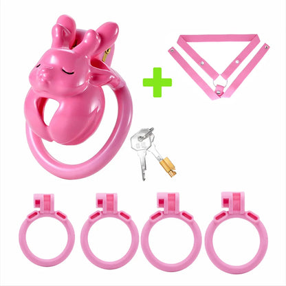Resin Deer Chastity Cage with Waist Strap