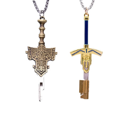 Holy Sword Key Necklace for Chastity Cages – Fantasy Anime Sword Key Accessory