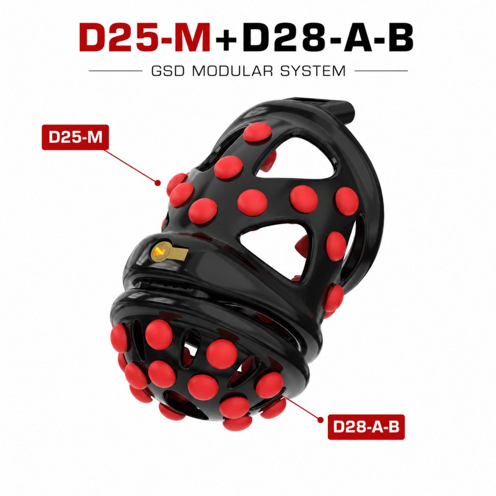 GSD D25 + D28A d25 + d28a studded set head cage accessory Black, size M