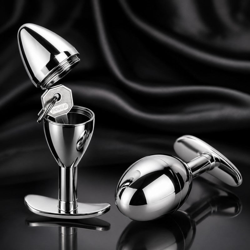 Stainless Steel Hidden Key Box Butt Plug