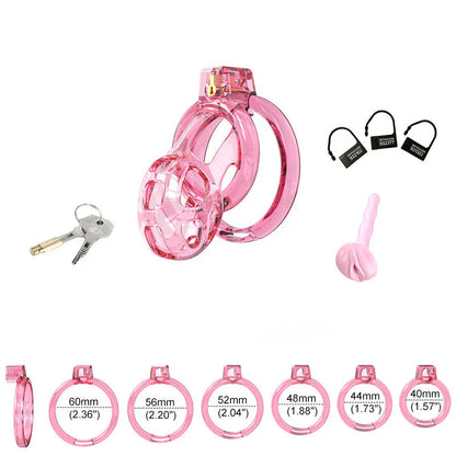 Soft Cobra Chastity Cage Set – Flexible Silicone Cobra Cage with 6 Rings & Lock System