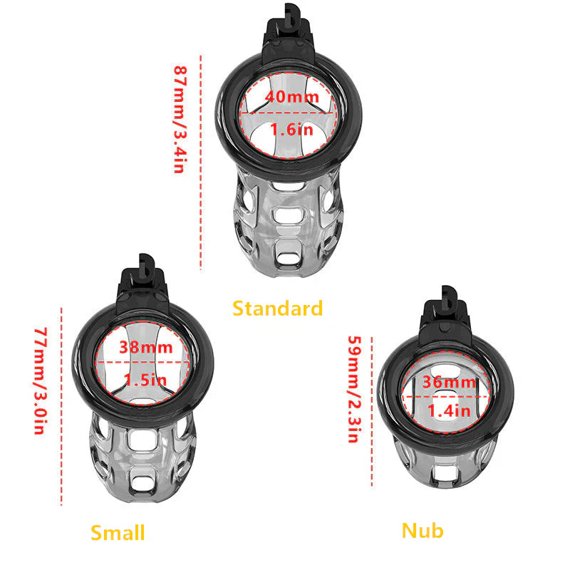 Soft Cobra Chastity Cage Set – Flexible Silicone Cobra Cage with 6 Rings & Lock System