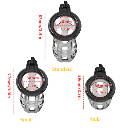 Soft Cobra Chastity Cage Set – Flexible Silicone Cobra Cage with 6 Rings & Lock System