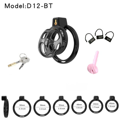 Soft Cobra Chastity Cage Set – Flexible Silicone Cobra Cage with 6 Rings & Lock System