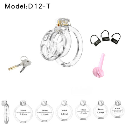 Soft Cobra Chastity Cage Set – Flexible Silicone Cobra Cage with 6 Rings & Lock System