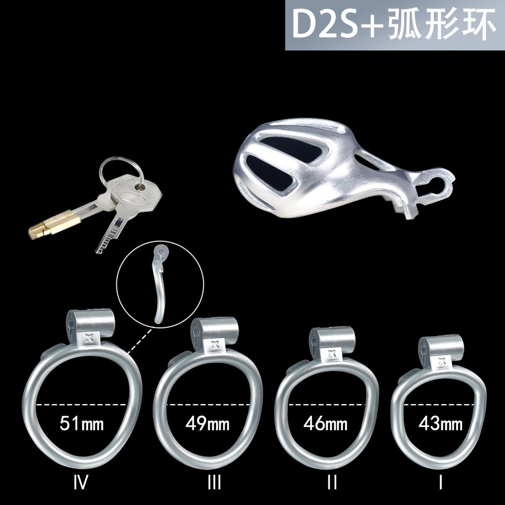3D Printed Male Chastity Cage – Lightweight Penis Lock with 5 Rings for Erection Control & Bondage Fun