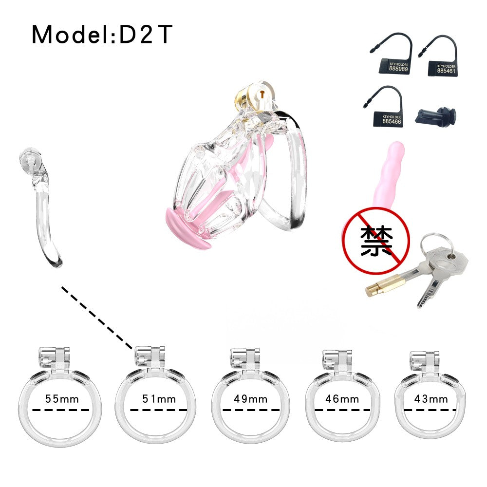 3D Printed Male Chastity Cage – Lightweight Penis Lock with 5 Rings for Erection Control & Bondage Fun