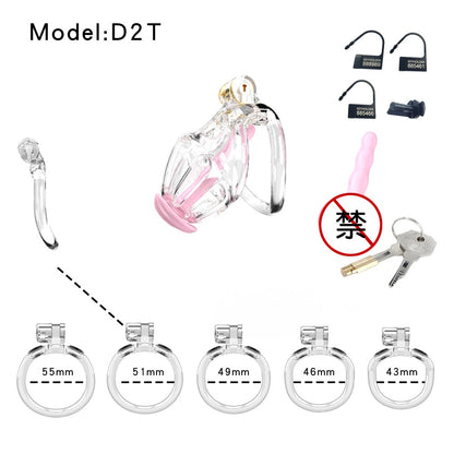 3D Printed Male Chastity Cage – Lightweight Penis Lock with 5 Rings for Erection Control & Bondage Fun