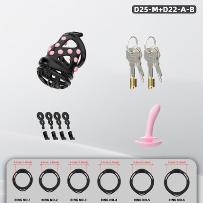 Butterfly Soft-Spike Chastity Cage with Adjustable Harness