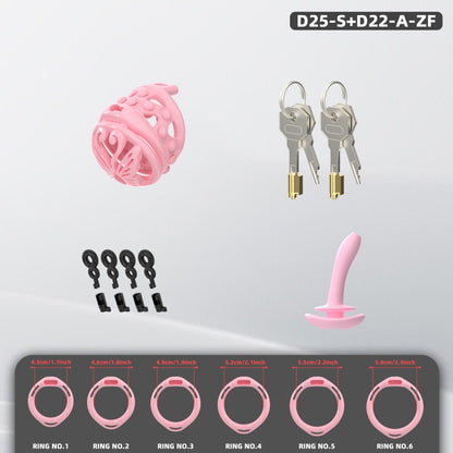 Butterfly Soft-Spike Chastity Cage with Adjustable Harness
