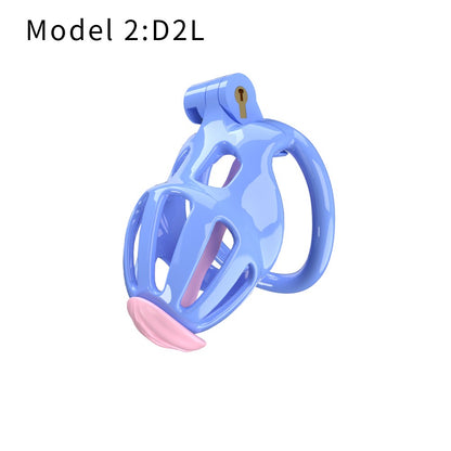 3D Printed Male Chastity Cage – Lightweight Penis Lock with 5 Rings for Erection Control & Bondage Fun