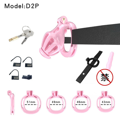 3D Printed Male Chastity Cage – Resin Lock with Strap & Perforated Ring Design for Men
