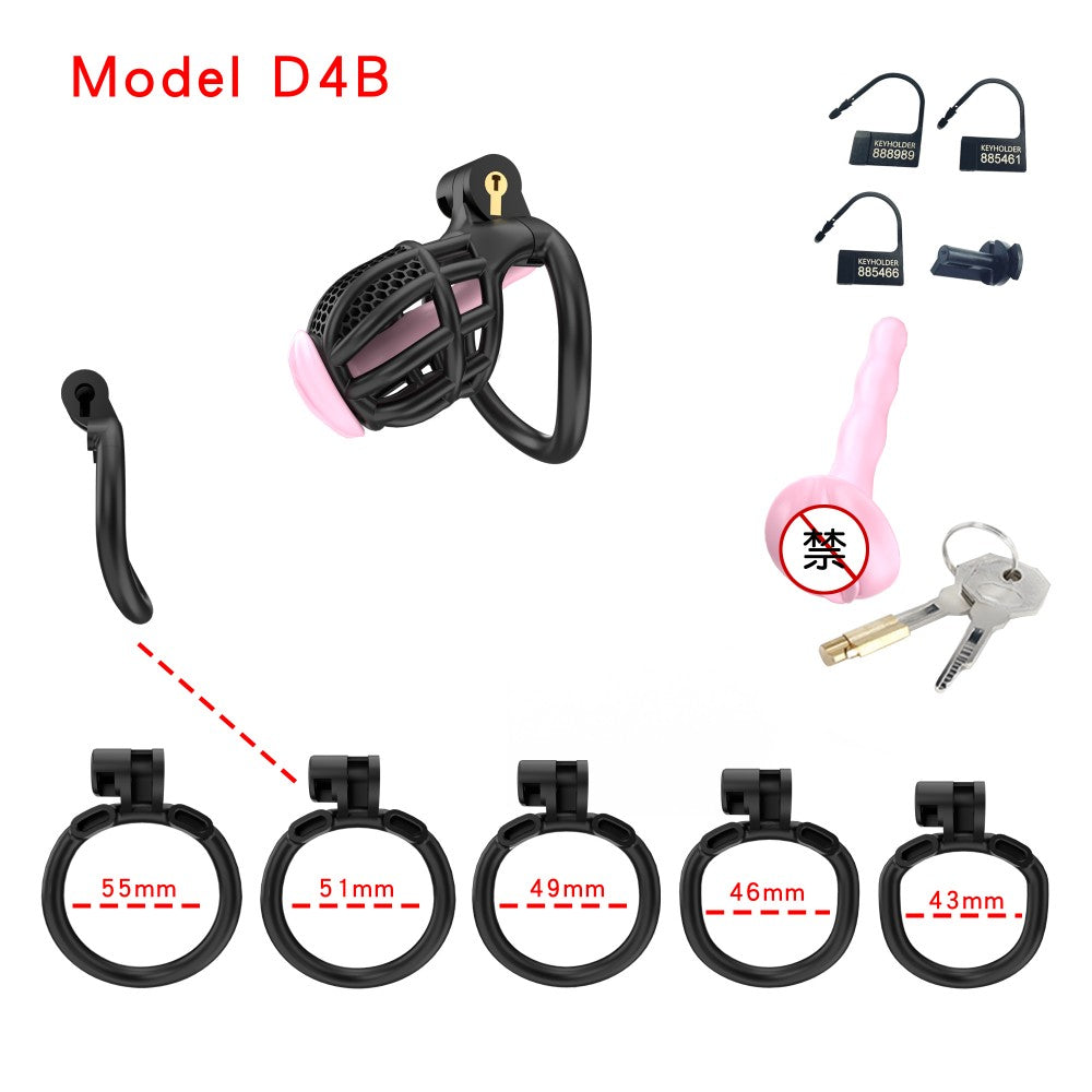Honeycomb Obedient Chastity Cage – Lightweight Resin, 5 Ring Sizes & Built-in Lock